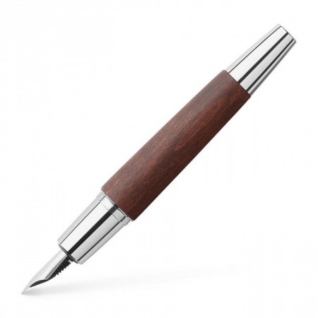 E-motion Pearwood Fountain Pen, Fine, Dark Brown